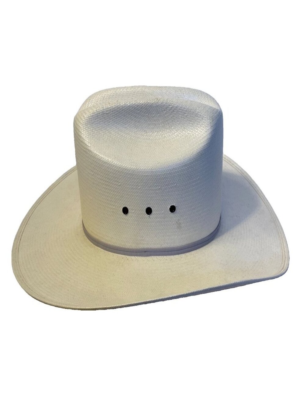 Vintage Bailey U-Rollit Straw Cowboy Hat 7 1/4 58 Western Summer Gray Band - Picture 3 of 13